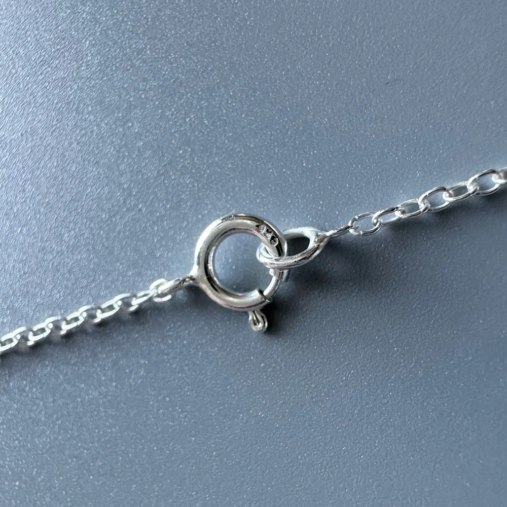 Sterling Silver Pink Quartz Libra Necklace